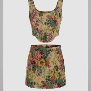 Cider Floral Tapestry Skirt Set